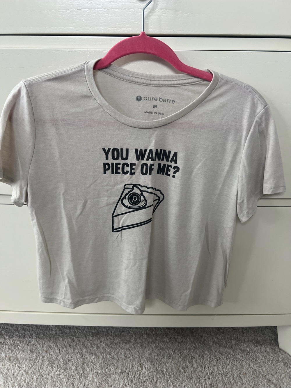 Pure Barre thanksgiving pie crop top medium